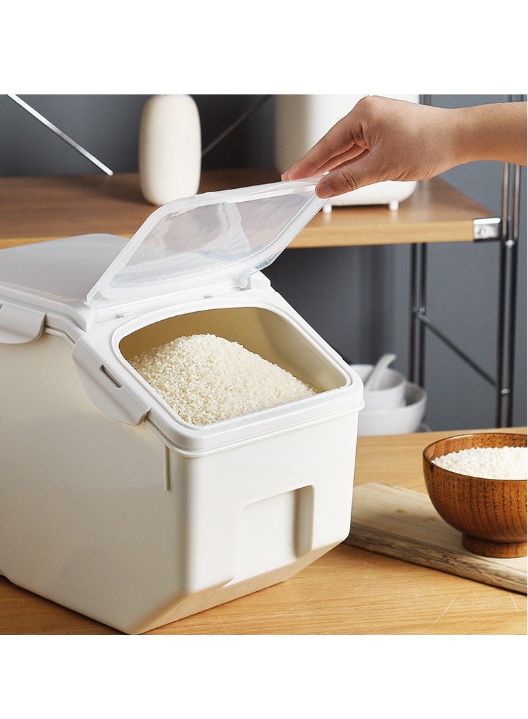 Rice Storage Bucket, High-Quality PP Material, Large-Capacity, Insect-Proof And Moisture-Proof, Kitchen Rice Bucket, Household Rice Box 10kg - Image 3